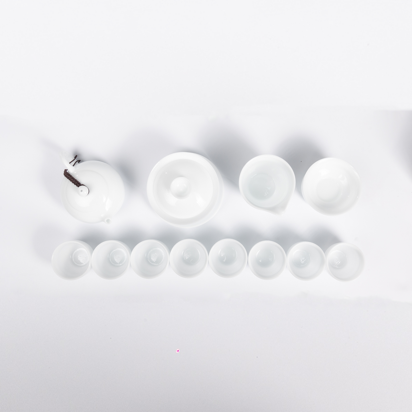 12-Piece Ice Type Dehua White Porcelain Tea Set (冰种德化白瓷12头茶具套装)