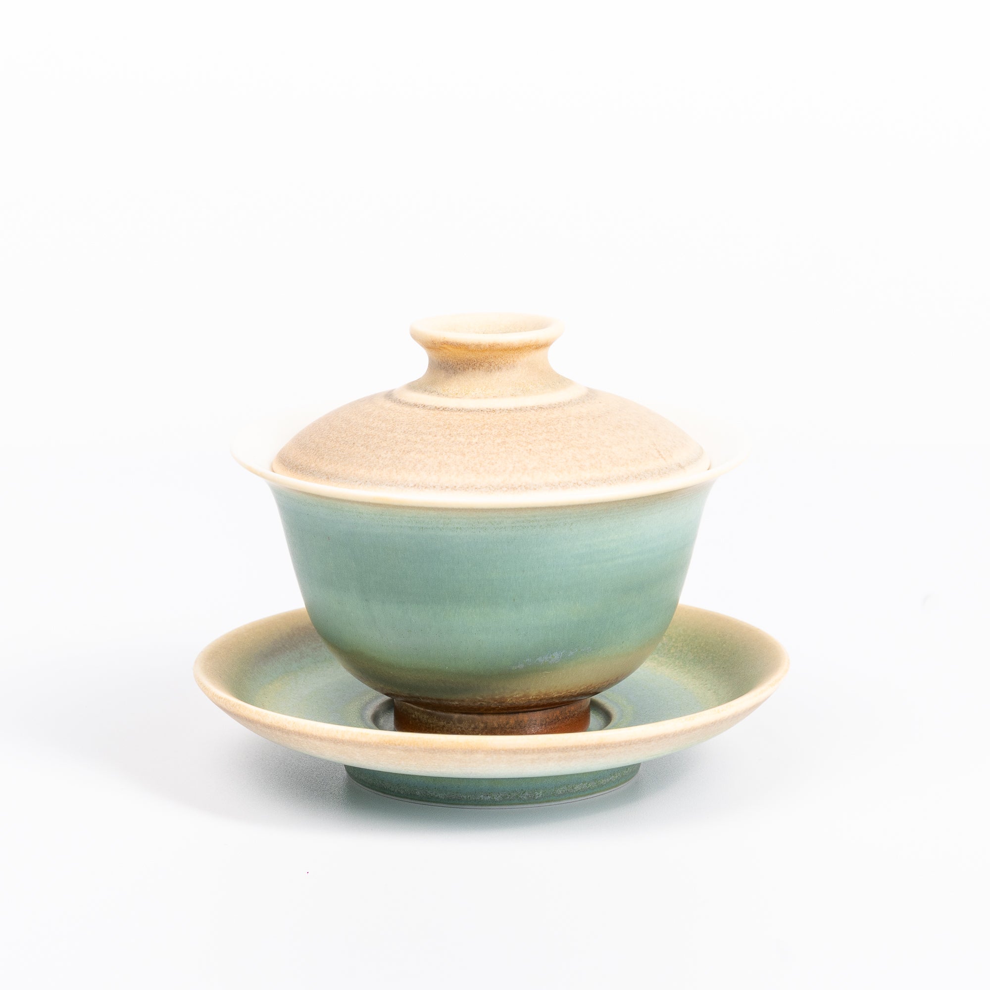 Kiln-Changed Glaze: Green Gaiwan (窑变绿盖碗)