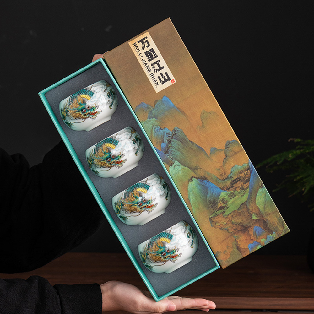 Year of Dragon Tea Cup Set (龙年主题茶杯套装)