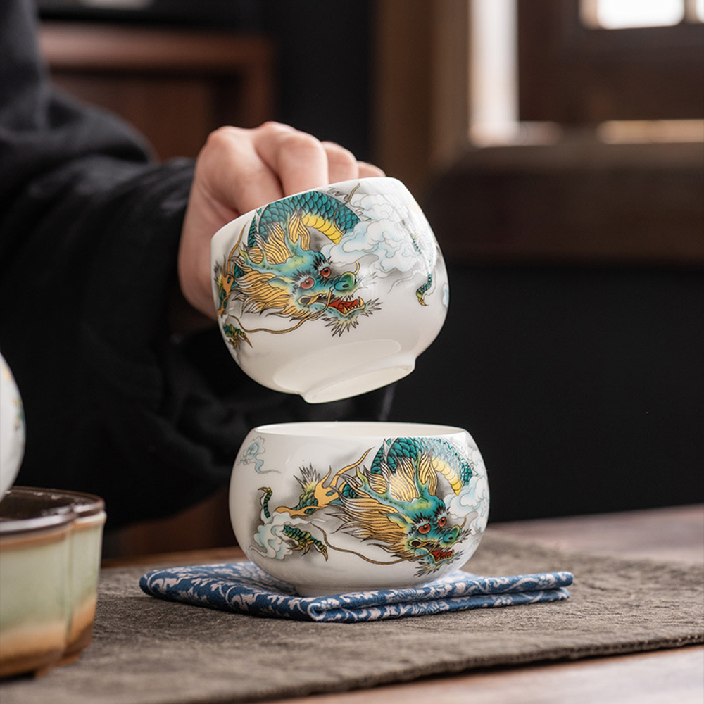 Year of Dragon Tea Cup Set (龙年主题茶杯套装)