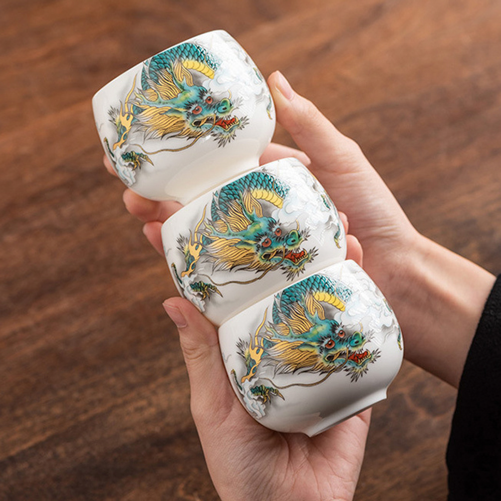 Year of Dragon Tea Cup Set (龙年主题茶杯套装)