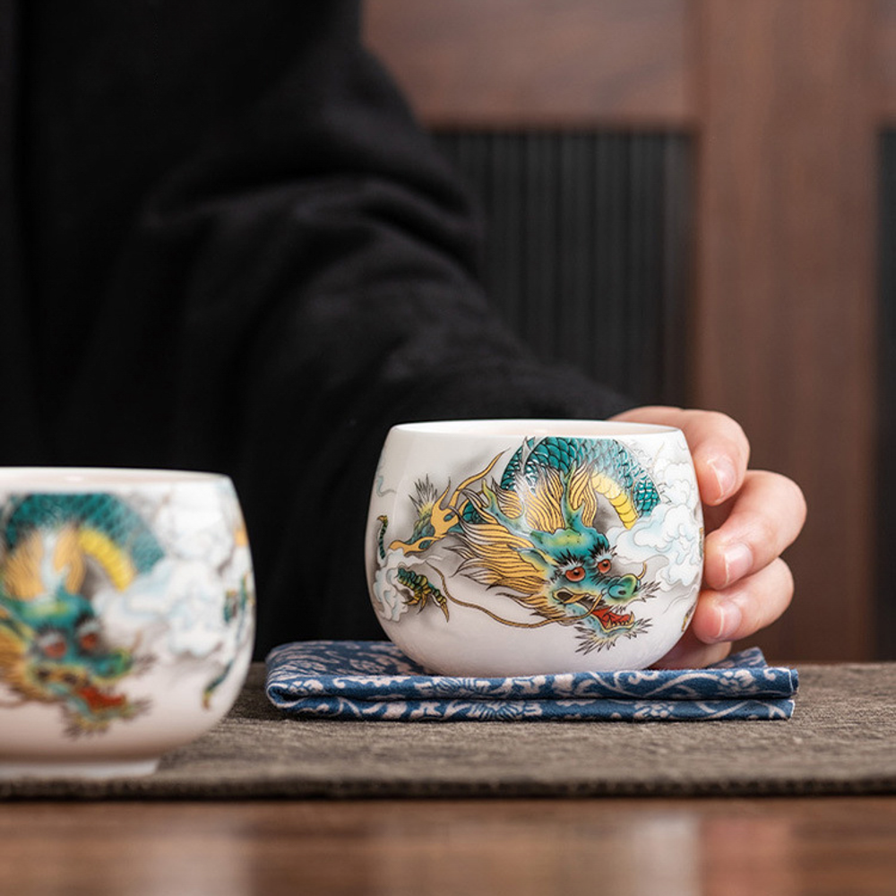 Year of Dragon Tea Cup Set (龙年主题茶杯套装)