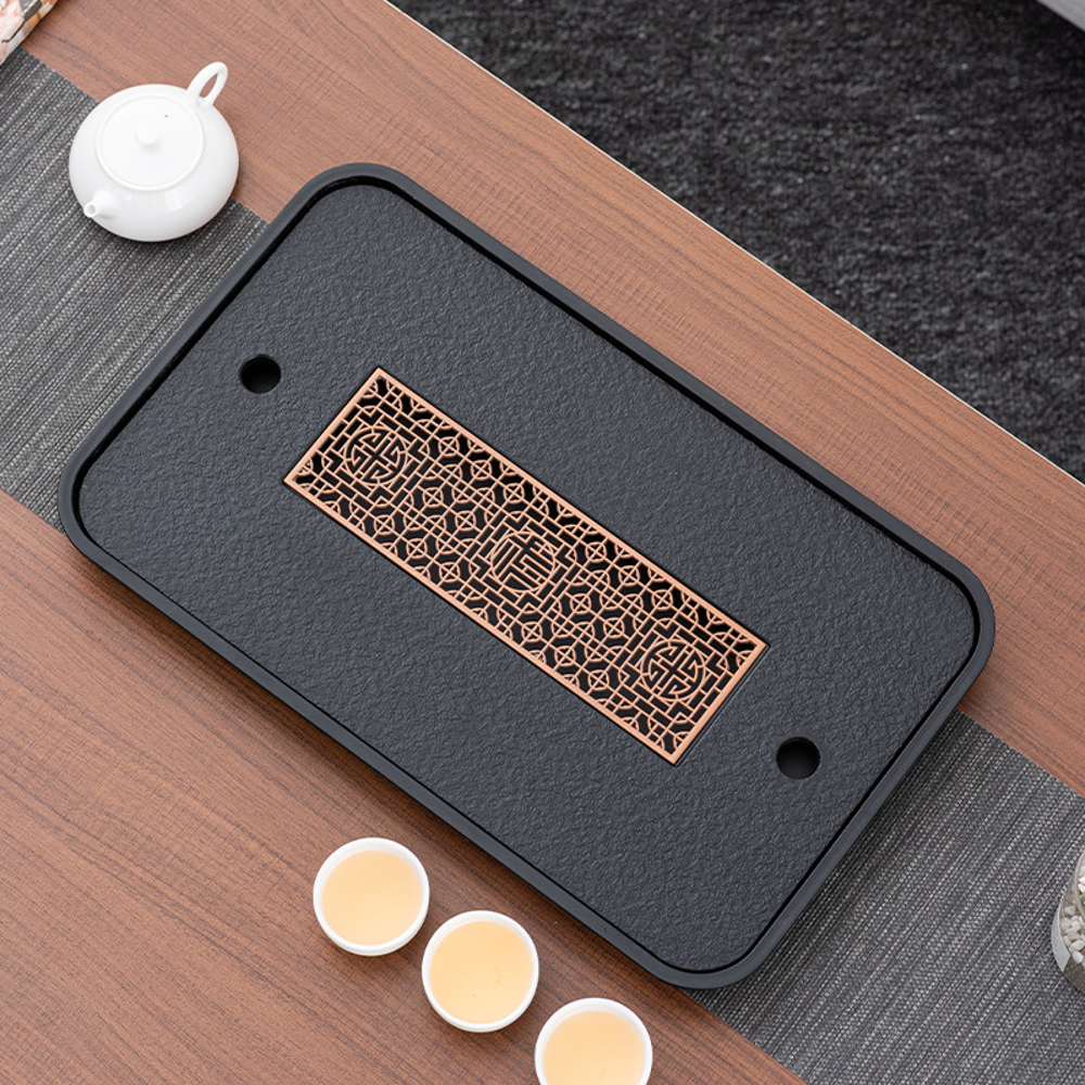 Rectangular/ Square fancy and portable Stone Tea tray