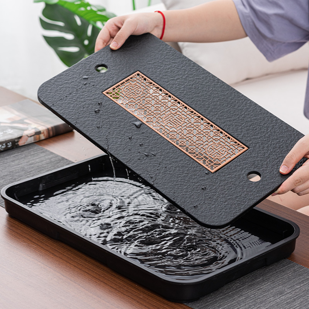Rectangular/ Square fancy and portable Stone Tea tray