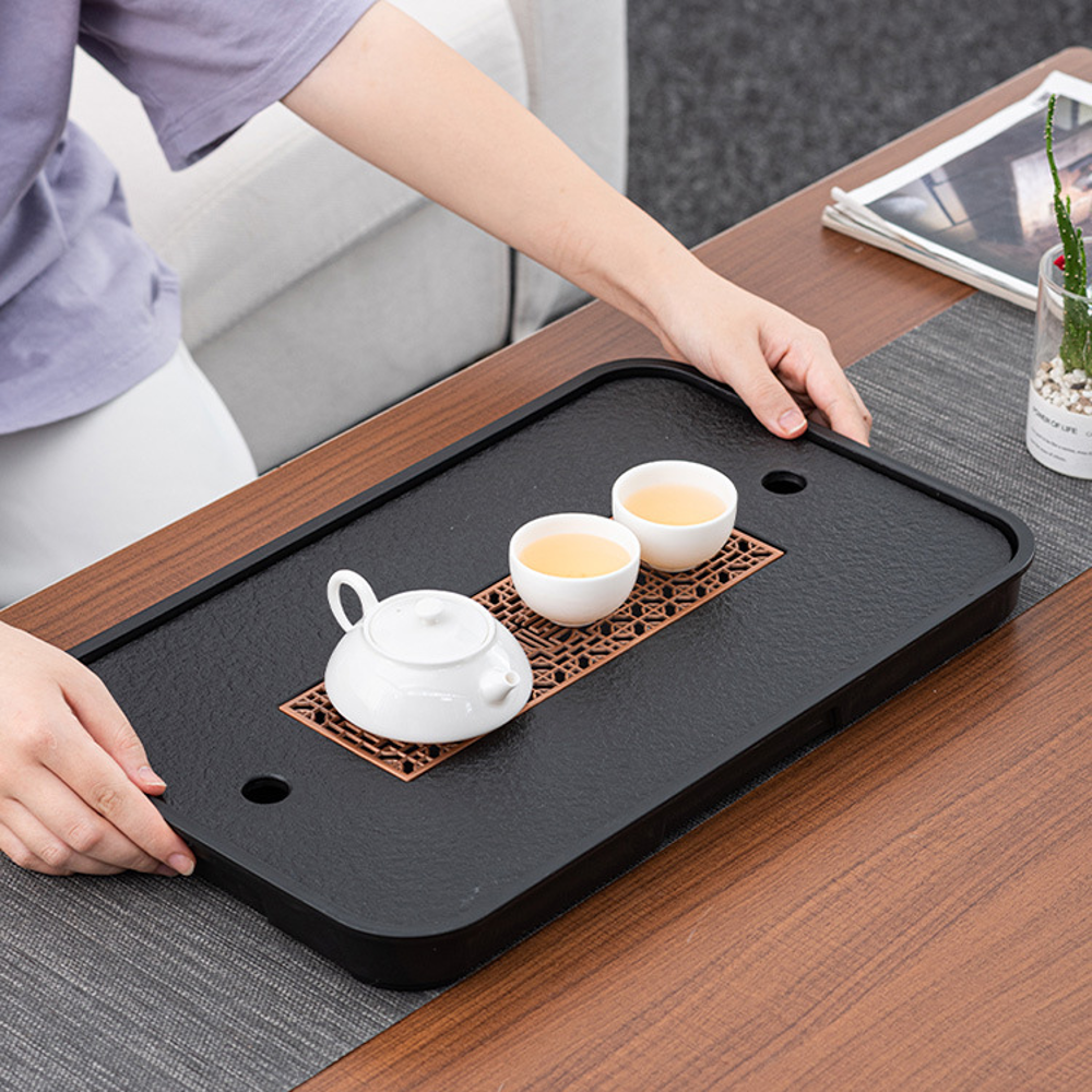 Rectangular/ Square fancy and portable Stone Tea tray