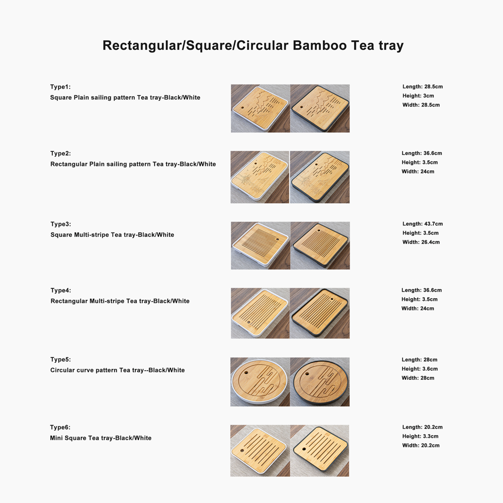 Rectangular/Square/Circular Bamboo Tea tray